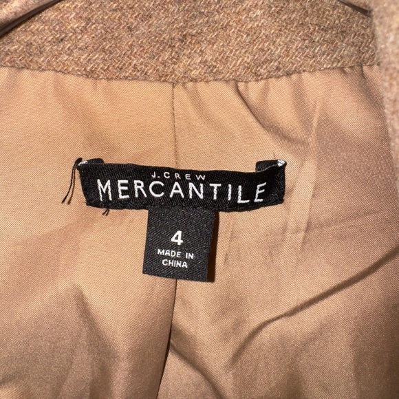 J Crew Tan Winter Coat with Zipper - Picture 5 of 5